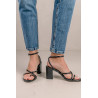 Sandalias tacón BRYAN mara negras de tiras