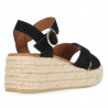 Sandàlies falca Chika 10 de pell negres amb pala creuada