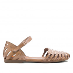 Sandalias cuña Porronet CON ABALORIOS TAUPE COLORES IRATI - Querol online