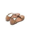 Sandalias cuña Porronet CON ABALORIOS TAUPE COLORES IRATI