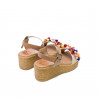 Sandalias cuña Porronet CON ABALORIOS TAUPE COLORES IRATI
