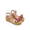 Sandalias cuña Porronet CON ABALORIOS TAUPE COLORES IRATI