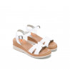 Sandalias cuña Porronet PIEL BLANCAS LUZ