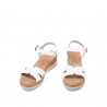 Sandalias cuña Porronet PIEL BLANCAS LUZ