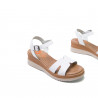 Sandalias cuña Porronet PIEL BLANCAS LUZ