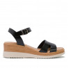 Sandàlies falca Porronet PELL NEGRES LUZ