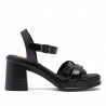 Sandalias tacón Porronet DE PIEL NEGRAS NICOLE
