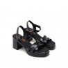 Sandalias tacón Porronet DE PIEL NEGRAS NICOLE