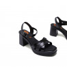 Sandalias tacón Porronet DE PIEL NEGRAS NICOLE