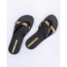 Chanclas Ipanema kirei fem negras y doradas