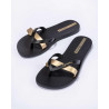 Chanclas Ipanema kirei fem negras y doradas