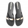 Chanclas Ipanema kirei fem negras y doradas