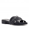 Sandalias planas Oh My Sandals negras de banda ancha