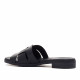 Sandalias planas Oh My Sandals negras de banda ancha - Querol online