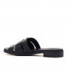 Sandalias planas Oh My Sandals negras de banda ancha