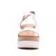Sandalias cuña Owel cairns blancas con plataforma - Querol online