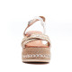 Sandalias cuña Owel adelaida blancas con plataforma - Querol online