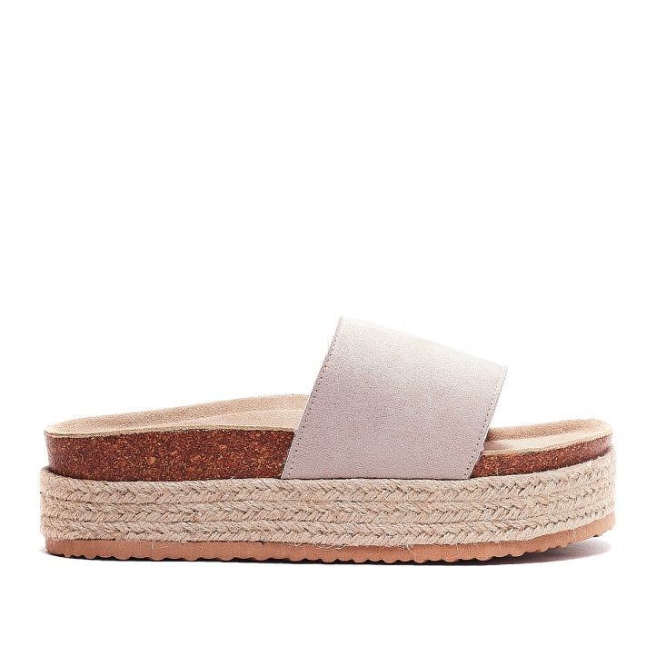 Sandalias plataformas Owel albury beige con plataforma - Querol online