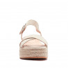 Sandalias plataformas Owel griffith beige cogidas al tobillo