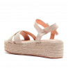 Sandalias plataformas Owel griffith beige cogidas al tobillo