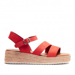 Sandàlies falca Redlove elizama de pell vermells - Querol online