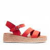 Sandàlies falca Redlove elizama de pell vermells