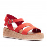 Sandalias cuña Redlove elizama de piel rojos