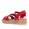 Sandàlies falca Redlove elizama de pell vermells