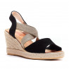 Alpargatas cuña Redlove antonia negras cruzadas