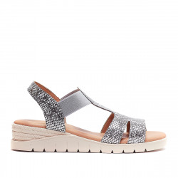 Sandàlies falca Suite009 platejades amb disseny animal print còmodes - Querol online