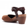 Sandàlies taló Jungla marrons de pell amb taló mitjà