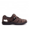 Sandalias Walk & Fly marrones cerradas cogidas con velcro