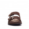 Sandalias Walk & Fly marrones de piel con doble hebilla