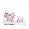 sandalias QUETS! deportivas rosas con tiras verdes