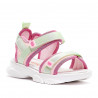 sandalias QUETS! deportivas rosas con tiras verdes