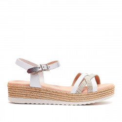 sandàlies QUETS! de diverses tires blanc i metal·litzat - Querol online