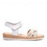 sandalias QUETS! blancas con bandas cruzadas trenzadas