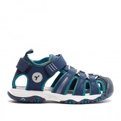 sandalias CRECENDO tipo cangrejera con varios tonos azules - Querol online