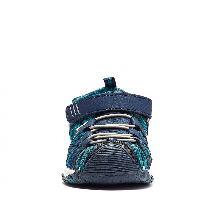 sandalias CRECENDO tipo cangrejera con varios tonos azules - Querol online