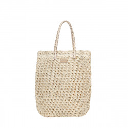 Bolso Stay color crema de rafia - Querol online