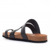 Sandalias planas Redlove negras valerie con multiples tiras