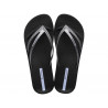 Chanclas Ipanema bossa soft v fem negras y plata