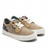 Zapatos Lois marrones con cordones y suela blanca