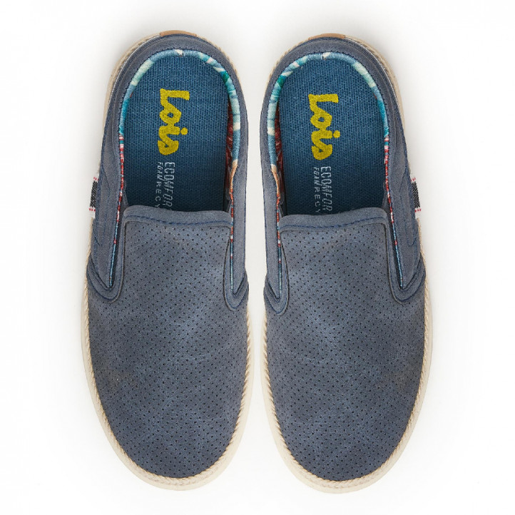 Zapatos Lois tipo alpargatas azules marino - Querol online