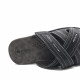 Sandalias In Blu negras cruzadas y plantilla gris - Querol online
