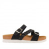 Sandalias planas Gioseppo bio con tiras y hebilla negras para mujer bonneil