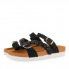 Sandalias planas Gioseppo bio con tiras y hebilla negras para mujer bonneil