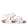 sandalias Garvalin tipo bios con corazones de colores