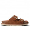 Sandalias planas GENUINS Hawaii Velour Mandorla marrones