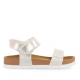sandalias Gioseppo de suela bio plateadas y blancas para niña aransas - Querol online